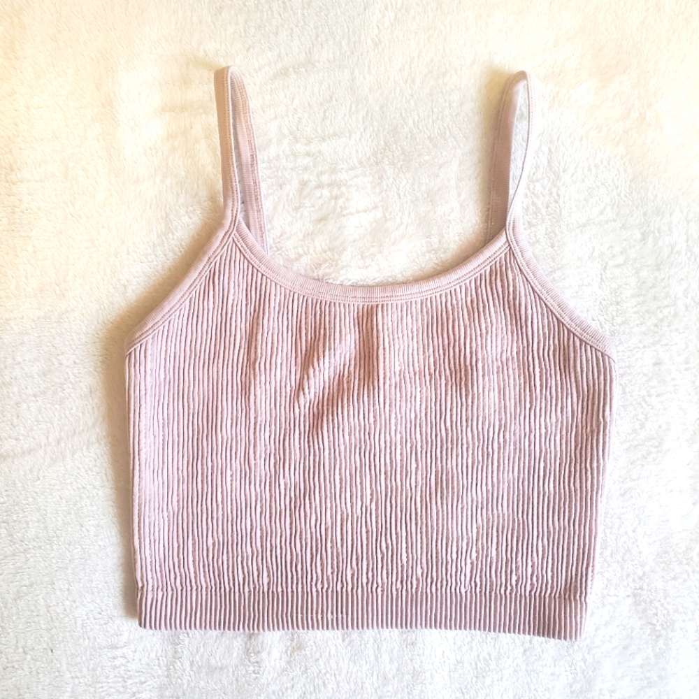 Cropped Ribbed Tank Top